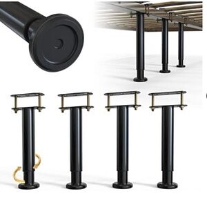 New Under Bed Metal Support Legs, Adjustable Height Bed Frame Support Legs